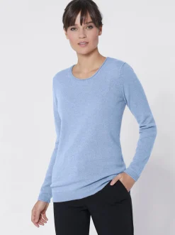 Kaschmirpullover mit Rollkanten