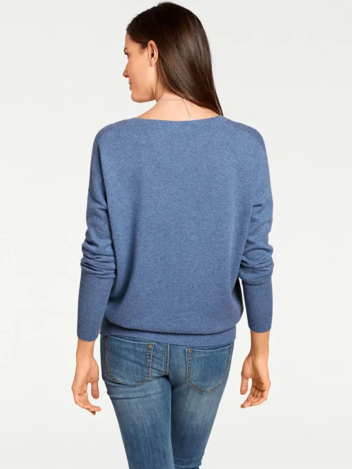 Kaschmirpullover mit V-Ausschnitt