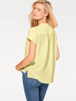 Kurzarm-Bluse in Oversize-Passform