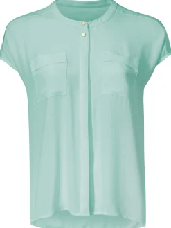Kurzarm-Bluse in Oversize-Passform