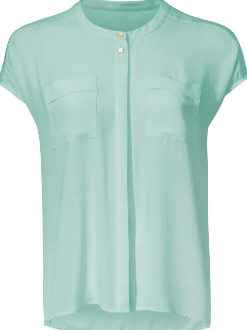 Kurzarm-Bluse in Oversize-Passform
