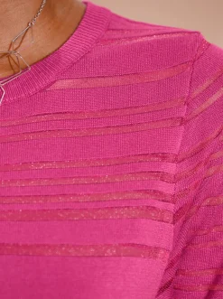 Kurzarmpullover in luftiger Lyocell-Mix-Qualität