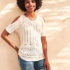 Kurzarmpullover mit Cut-outs