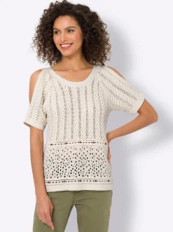 Kurzarmpullover mit Cut-outs