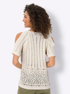 Kurzarmpullover mit Cut-outs