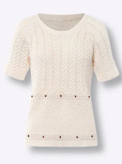 Kurzarmpullover mit Cut-outs