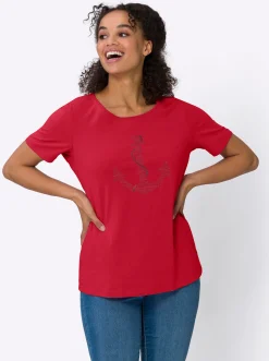 Kurzarmshirt im Anker-Dessin