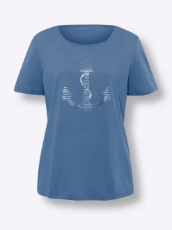 Kurzarmshirt im Anker-Dessin