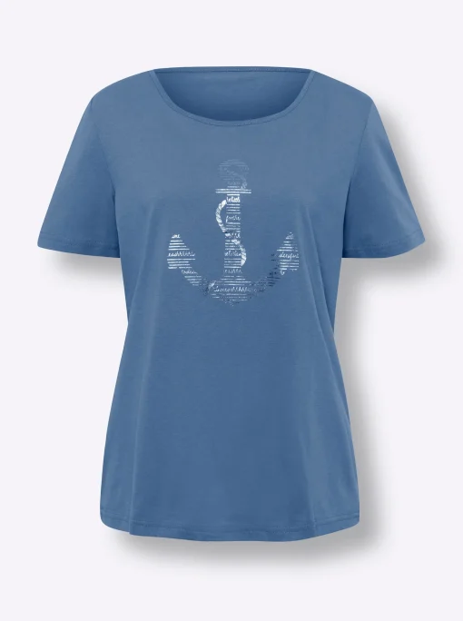Kurzarmshirt im Anker-Dessin