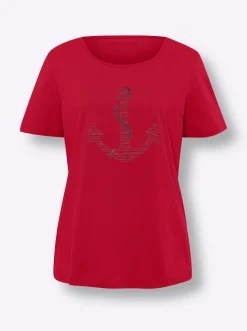 Kurzarmshirt im Anker-Dessin