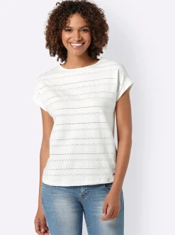 Kurzarmshirt in Struktur-Qualität