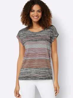 Kurzarmshirt in Viskose-Stretch-Qualität