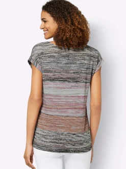 Kurzarmshirt in Viskose-Stretch-Qualität