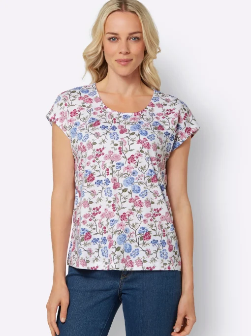 Kurzarmshirt mit überschnittenen Schultern