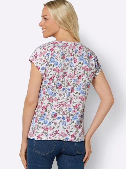Kurzarmshirt mit überschnittenen Schultern