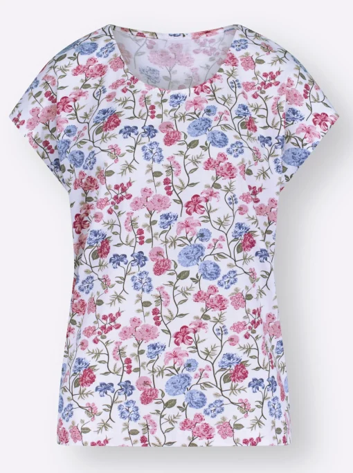Kurzarmshirt mit überschnittenen Schultern