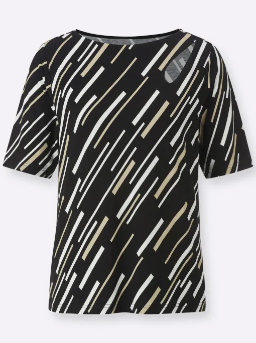Kurzarmshirt mit Cut-out-Detail