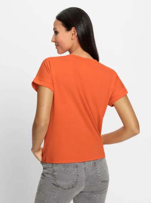 Kurzarmshirt mit Elasthan-Anteil