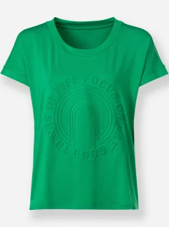 Kurzarmshirt mit Elasthan-Anteil