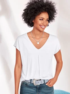 Kurzarmshirt mit Falte vorne