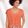Kurzarmshirt mit Falte vorne