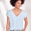 Kurzarmshirt mit Falte vorne