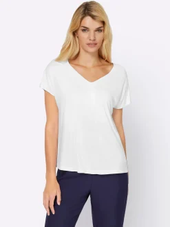 Kurzarmshirt mit Falte vorne