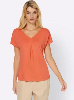 Kurzarmshirt mit Falte vorne