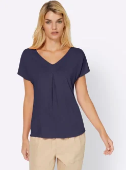 Kurzarmshirt mit Falte vorne