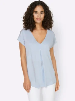 Kurzarmshirt mit Falte vorne