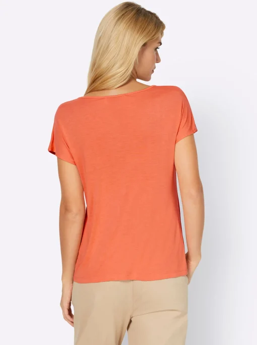 Kurzarmshirt mit Falte vorne