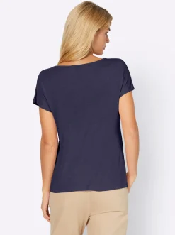 Kurzarmshirt mit Falte vorne