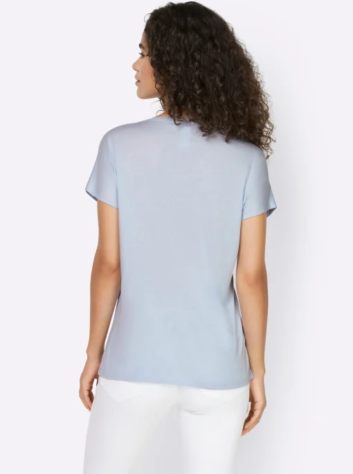 Kurzarmshirt mit Falte vorne