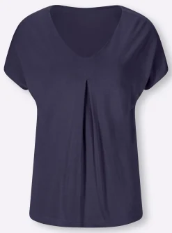 Kurzarmshirt mit Falte vorne