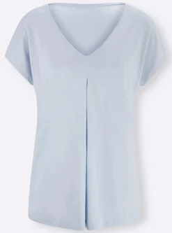 Kurzarmshirt mit Falte vorne