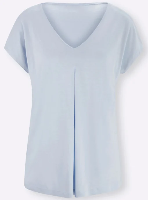Kurzarmshirt mit Falte vorne