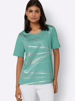 Kurzarmshirt mit Folien-Print