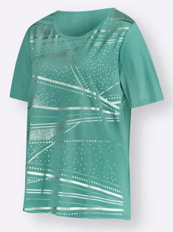 Kurzarmshirt mit Folien-Print