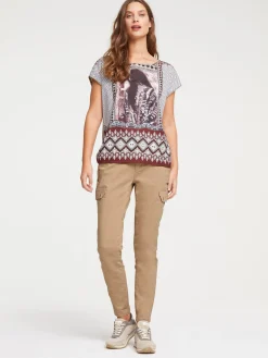 Kurzarmshirt mit Foto-Print vorne