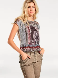 Kurzarmshirt mit Foto-Print vorne