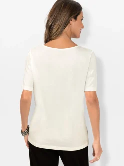 Kurzarmshirt mit Glanz-Details