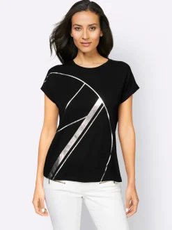 Kurzarmshirt mit Glanzdruck