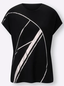 Kurzarmshirt mit Glanzdruck