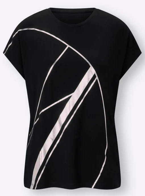 Kurzarmshirt mit Glanzdruck
