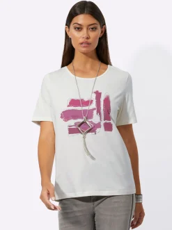 Kurzarmshirt mit Glitzersteinchen
