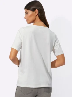 Kurzarmshirt mit Glitzersteinchen
