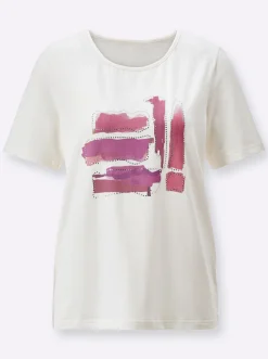Kurzarmshirt mit Glitzersteinchen