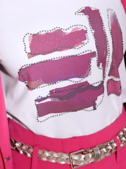 Kurzarmshirt mit Glitzersteinchen
