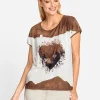 Kurzarmshirt mit Herz-Motiv