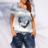 Kurzarmshirt mit Herz-Motiv